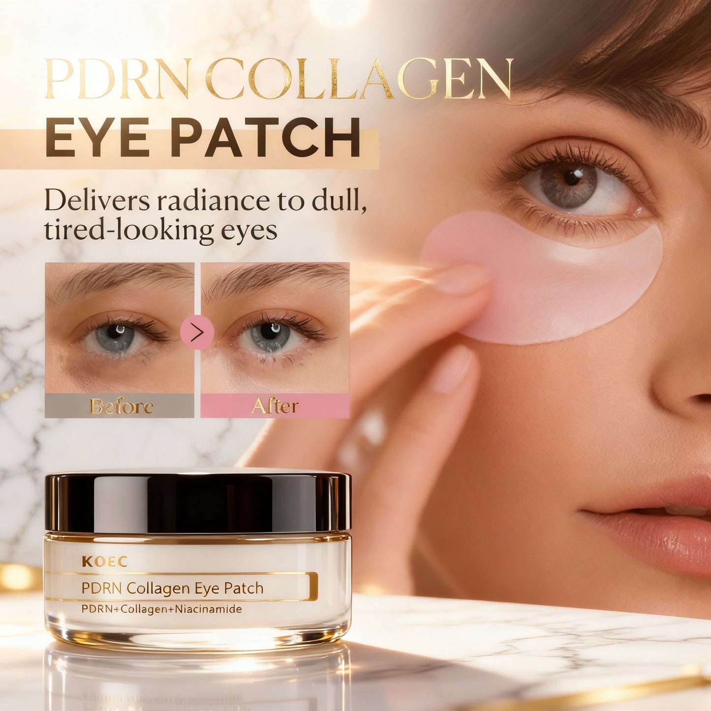 PDRN Collagen Niacinamide Nourishing Eye Mask - 60pcs